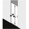 Image de Kermi Porte Battante Pliante Diga 2dr 1000x 2000 Bv : 983-1008 Sihg Verre Trempé Transparent