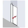 Image de Kermi Porte Battante Raya 1gl 0900x 2000 Bv : 868-908 Simg Verre Trempé Transparent