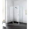 Image de Kermi Liga Porte Battante 1gr 800 X 2000mm Argent Satiné Verre Trempé Transparent