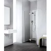 Image de Kermi Liga Porte Battante Pliante 2sr 1000 X 1850mm Argent Satiné Verre Trempé Transparent