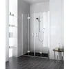 Image de Kermi Liga Porte Battante Pliante 2t4 1200 X 2000mm Argent Satiné Verre Trempé Transparent