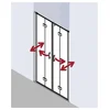 Image de Kermi Liga Porte Battante Pliante 2t4 1450 X 2000mm Argent Satiné Verre Trempé Transparent