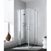 Image de Kermi Liga Angle Demi-pièce À Droite Epr 1000 X 2000mm Argent Satiné Verre Trempé Transparent