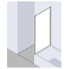 Image de Kermi Liga Paroi Latérale Tvd 800 X 1600mm Argent Mat Verre Trempé Transparent