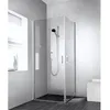 Image de Kermi Liga Demi-pièce D'Angle À Gauche 1el 1030 X 1850mm Argent Satiné Verre Trempé Transparent