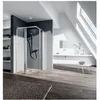 Image de Kermi Liga Demi-pièce D'Angle À Gauche C2l 1000 X 2000mm Argent Satiné Verre Trempé Transparent