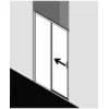 Image de Kermi Liga Porte Coulissante D2r 1100 X 1850mm Argent Satiné Verre Trempé Transparent