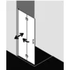 Image de Kermi Liga Walk-in 2yl 1200 X 1850mm Argent Satiné Verre Trempé Transparent