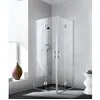 Image de Kermi Liga Demi-pièce D’angle À Droite 2cr 750 X 2000mm Argent Satiné Verre Trempé Transparent