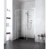 Image de Kermi Liga Porte Coulissante D2l 1130 X 1850mm Argent Satiné Verre Trempé Transparent