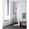Image de Kermi Liga Porte Battante Ptd 1030 X 2000mm Argent Mat Verre Trempé Transparent