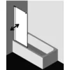 Image de Kermi Vantail Pivotant Pega Dfr 0750x 1500 Bv : 740-765 Sihg Verre Trempé Transparent