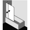Image de Kermi Vantail Pivotant Pega Dtl 1100x 1500 Bv : 1090-1115 Sihg Verre Trempé Transparent
