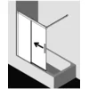 Image de Kermi Porte Coulissante Nica H2l 1200x 1500 Bv : 1175-1200 Sihg Verre Trempé Transparent
