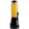 Image de Relaxdays Colonne à bière avec robinet, H x l x P : 50 x 23 x 18 cm, capacité : 2,5 l, colonne transparente, tour à bière, noir