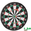 Image de Cible Relaxdays X2 avec fléchettes, 43 cm, 6 fléchettes, double face, fléchettes en acier, cible classique, noir et blanc