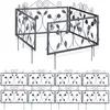 Image de Relaxdays - Clôture Décorative De Jardin En Métal, 12 Panneaux Extérieurs Avec Feuilles, Bordure De Jardin Vintage, 6,75 M, Noir