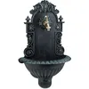 Image de Relaxdays - Fontaine De Jardin Murale Antique Design Nostalgique Antiquités Jardin Robinet 62 X 38 X 20 Cm, Vert