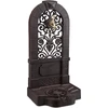 Image de Fontaine sur pied Relaxdays, style antique, rétro, jardin, terrasse, robinet, bassin, sur pied, dimensions H x L x P : 74 x 36 x 30 cm, marron