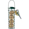 Image de Mangeoire Pour Oiseaux À Accrocher, Borne À Nourriture Pour Oiseaux, Avec Toit, Fer 31 Cm, Vert Foncé - Relaxdays