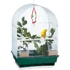 Image de Relaxdays - Cage À Oiseaux, Volière, Pinsons, Canaris, Perchoir, Mangeoire, H X L X P 49,5 X 34,5 X 28 Cm, Blanc/vert