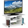 Image de Relaxdays - Meuble Tv Sur Roues, 4 Compartiments Ouverts, Table D'Appoint Mobile, Pour Appareils, Cds, Dvds,hlp40x80x40cm