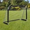 Image de Relaxdays but de football, but de soccer professionnel pour enfants & adultes, avec filet de but, pour le jardin, HBT 110x150x75cm, gris/noir