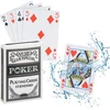 Image de Lot de 10 jeux de cartes de poker en plastique, jeu de cartes imperméable, résistant aux déchirures et aux plis, 540 cartes, Texas Hold'em, kit de poker professionnel