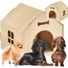 Image de WOOD HOUSE LEGWISK pour petit chien chat 35 x 36,5 x 34,5 cm