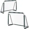 Image de Relaxdays but de foot jardin, set de 2, enfants & adultes, HBT : 110 x 150 x 75 cm, métal, buts stables football, gris