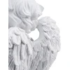 Image de Relaxdays : ange de tombe en prière, pierre artificielle, résistant aux intempéries, au gel et aux UV, H x L x P : 20 x 15 x 11 cm, décoration funéraire, blanc