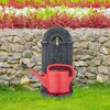 Image de Fontaine sur pied Relaxdays, style antique, dimensions : 82,5 x 39 x 33 cm, style rétro, jardin, terrasse, robinet, bassin, sur pied, gris