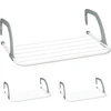 Image de Relaxdays - Séchoir à linge pour radiateur, lot de 3, longueur de séchage de 3 m, à accrocher, pour balcon et radiateur, support à linge, blanc/gris