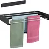 Image de Relaxdays Séchoir à linge mural, pliable, dimensions : 15 x 80 x 40 cm, pour linge intérieur et extérieur, séchoir mural peu encombrant, noir