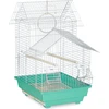 Image de Cage à oiseaux Relaxdays, cage pour petits canaris, perchoirs et mangeoires, 50 x 42,5 x 33,5 cm, bleu clair/vert menthe