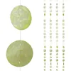 Image de Guirlande De Nacre, Lot De 4, Fenêtre, Balcon, Porte, Rideau De Séparation, 180 Cm, Étoile, Vert Clair - Relaxdays