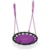 Image de Relaxdays - Balançoire Nid D'Oiseau Rond 80 Cm À Suspendre Panier Enfant Adulte Jardin Extérieur 100 Kg, Violet