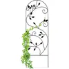 Image de Treillis Jardin Oiseaux Fer, Clôture Plante Grimpante Grille Fleurs Métal, Arceau Rosier, 120 X 40 Cm, Noir - Relaxdays