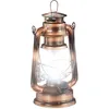 Image de Lanterne Tempête Led, Lampe Retro Comme Décoration De Fenêtre Ou Lampe Jardin, À Piles, Cuivrée - Relaxdays