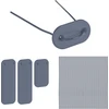 Image de Système de fixation pour brise-vue Relaxdays, 52 fils et plaquettes de fixation, kit de fixation pour brise-vue, gris