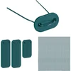 Image de Fixation pour brise-vue Relaxdays, 52 fils et plaquettes de fixation, kit de fixation pour brise-vue, vert
