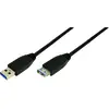 Image de LogiLink Câble de rallonge USB 3.0, noir, 1,0 m