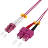 Image de LogiLink câble patch à fibres optiques, LC-Duplex - SC-Duplex, OM4, 0,5 m