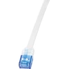 Image de Logilink Câble patch plat RJ45 U/UTP Cat6 0.25m blanc