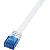 Image de LogiLink Câble patch plat U/UTP, cat. 6, 20,0 m, blancá