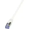 Image de Logilink - Cq4021s Rj45 Câble Réseau, Câble Patch Cat 6a S/ftp 0.50 M Blanc Contacts Dorés, Ignifuge, Avec Cliquet D'Encastrement 1 Pc(s) Y198531