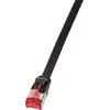 Image de Logilink - Cf2013s Rj45 Câble Réseau, Câble Patch Cat 6 U/ftp 0.25 M Noir Contacts Dorés 1 Pc(s) W964931