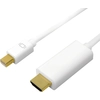 Image de LOGILINK LogiLink CV0124 adaptateur de câble vidéo 3 m Mini DisplayPort HDMI Type A (Standard) Blanc