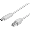 Image de LOGILINK Câble USB 2.0, USB-C - connecteur USB-B, 1,0 m, gris Connecteur USB-C - connecteur USB-B, longueur max. du câble : 1,0 m Transmission