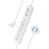Image de LogiLinkLPS271 LogiLink bloc multiprise, 6x, 4 avec interrupteur au pied, blanc
